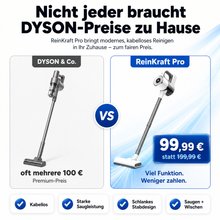 Carica l'immagine nel visualizzatore di Gallery, ReinKraft Pro – Kabelloser 2-in-1 Premium-Akku-Staubsauger starker Zyklon-Saugkraft