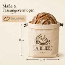 Lade das Bild in den Galerie-Viewer, LaibLiebe – Handgemachter natürlicher Brotbeutel aus Bienenwachs