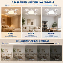 Lade das Bild in den Galerie-Viewer, FreiKlima Pro Klimaventilator 2in1 – 4-Flügel einklappbarer Deckenventilator mit Kühlfunktion, Licht & Fernbedienung