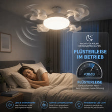 Lade das Bild in den Galerie-Viewer, FreiKlima Pro Klimaventilator 2in1 – 4-Flügel einklappbarer Deckenventilator mit Kühlfunktion, Licht & Fernbedienung