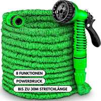 Set Powerflex - Tubo da giardino flessibile con doccia a 7 funzioni ad alta pressione