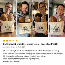 Lade das Bild in den Galerie-Viewer, LaibLiebe – Handgemachter natürlicher Brotbeutel aus Bienenwachs