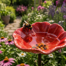 Lade das Bild in den Galerie-Viewer, Handgefertigte Hummelblumen – Wetterfeste Keramik-Tränken, 4er-Set
