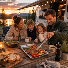Lade das Bild in den Galerie-Viewer, TitanPure Pro — Grill-Tablett Set Camping & BBQ | PFAS-frei | Mit Zange