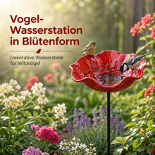 Lade das Bild in den Galerie-Viewer, Vogelblüten - Handgefertigte Vogeltränke in Blütenform | 2er-Set
