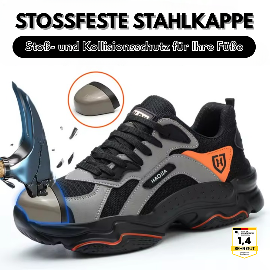 SafeSneak Comfort+ ergonomischer Sicherheitsschuh mit anatomisch geformter Sohle - Zertifiziert nach EN ISO 20345