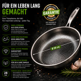 TitanPur Pro – Padella in titanio senza rivestimento e senza PFAS e PTFE | 28 cm