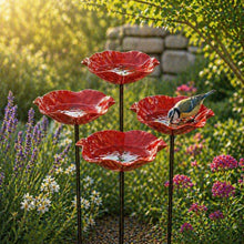 Lade das Bild in den Galerie-Viewer, Vogelblüten - Handgefertigte Vogeltränke in Blütenform | 2er-Set

