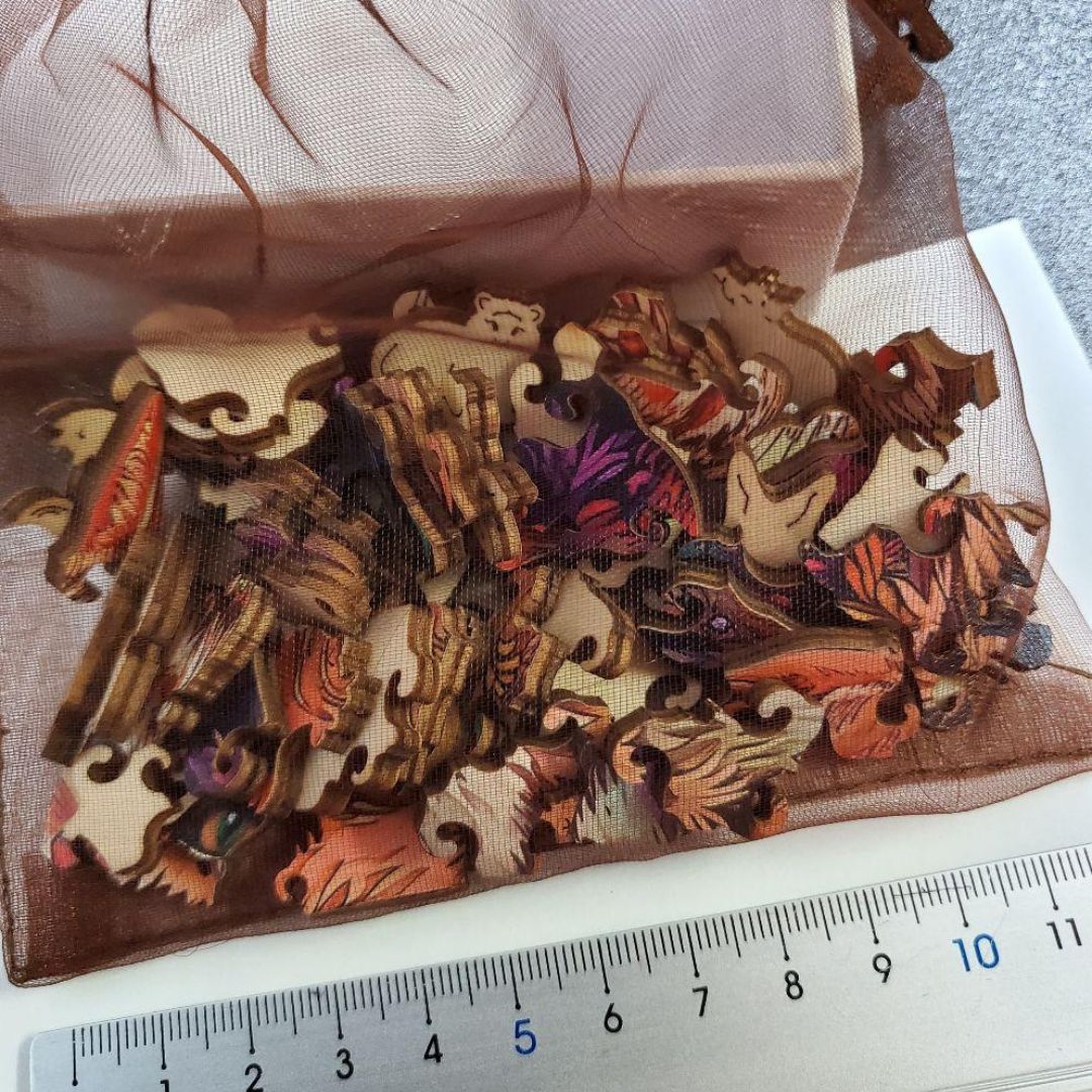 Puzzle 3D in legno fatto a mano a forma di gatto