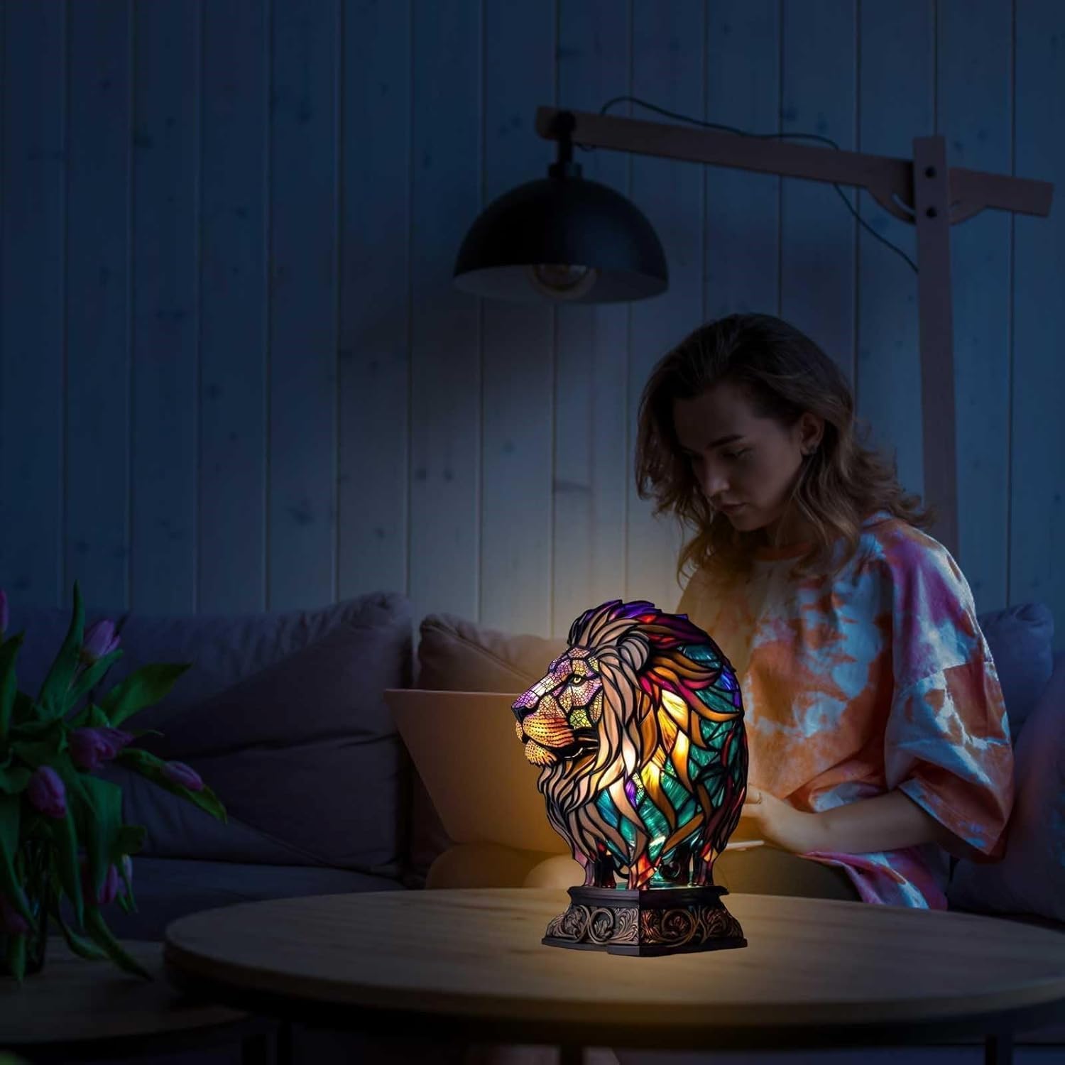 LeuchtLöwe - Lampada fatta a mano che illumina i cuori