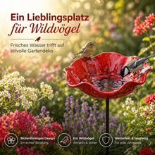 Lade das Bild in den Galerie-Viewer, Vogelblüten - Handgefertigte Vogeltränke in Blütenform | 2er-Set
