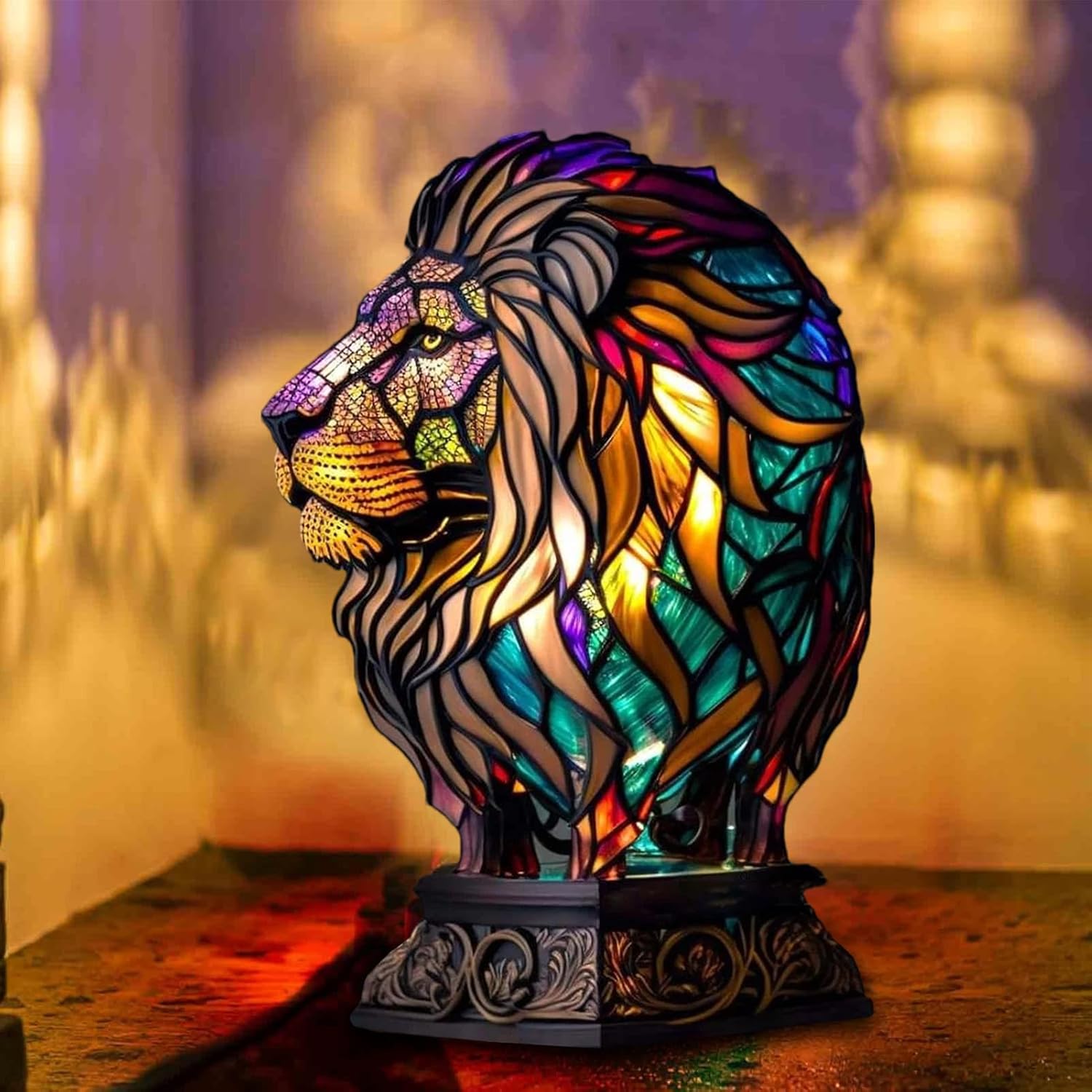 LeuchtLöwe - Lampada fatta a mano che illumina i cuori