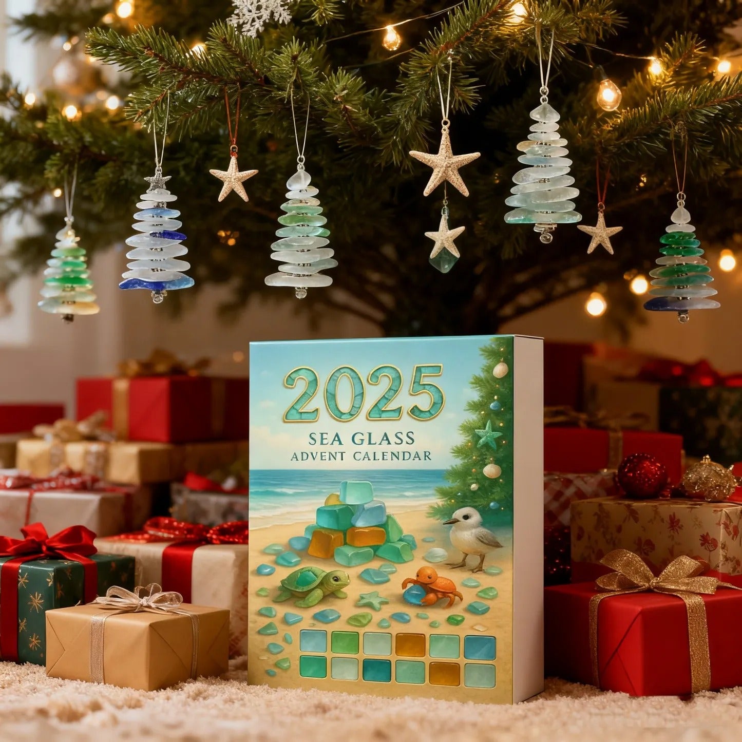 Calendario dell'Avvento magico con vetro di mare – Ogni giorno un vero tesoro ritrovato