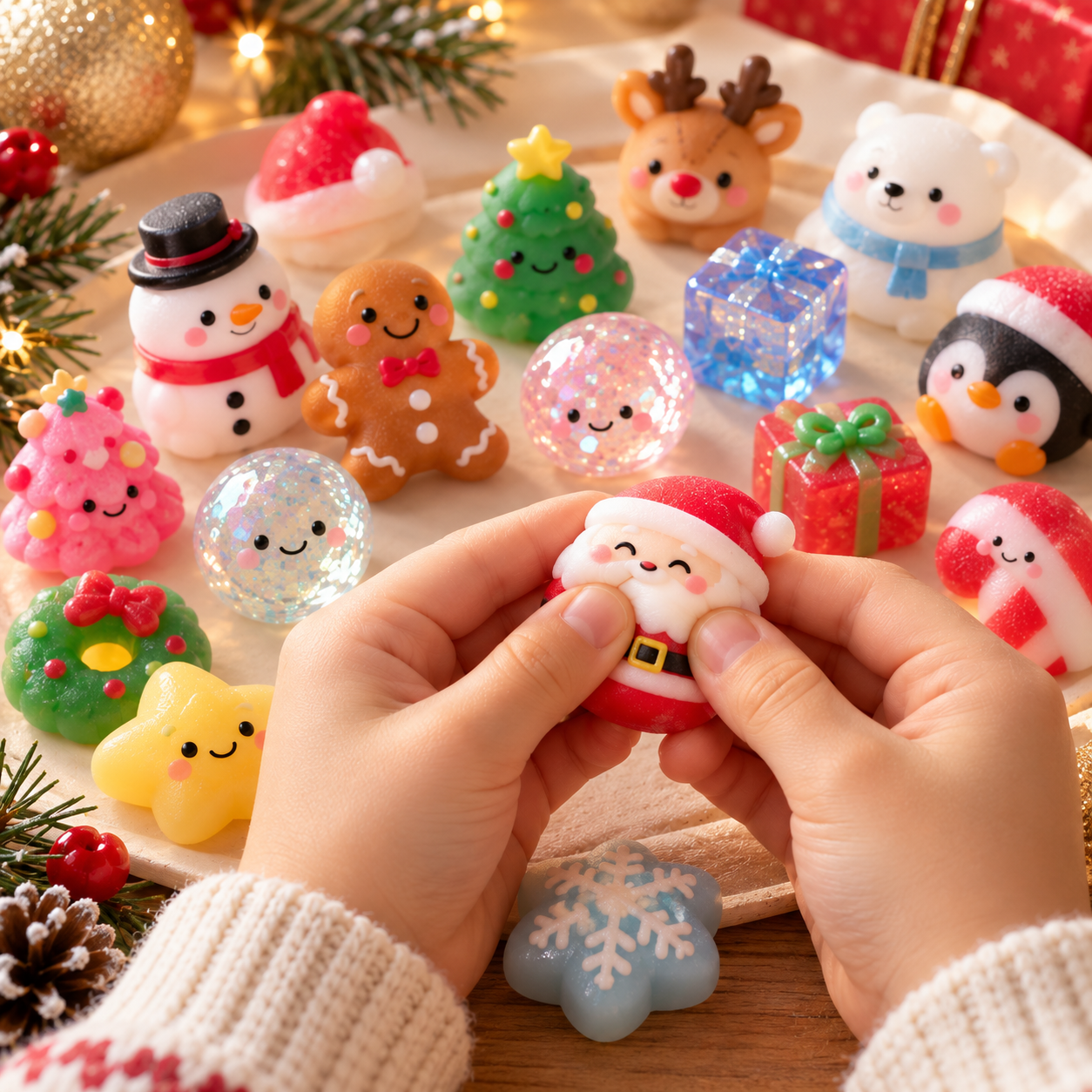 24-Tage Squishy-Überraschung Adventskalender 2026 - Nachhaltiger Spielspaß
