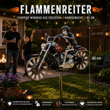 Cavaliere Fiammeggiante – Elica eolica Chopper - Fatto a mano 85 cm