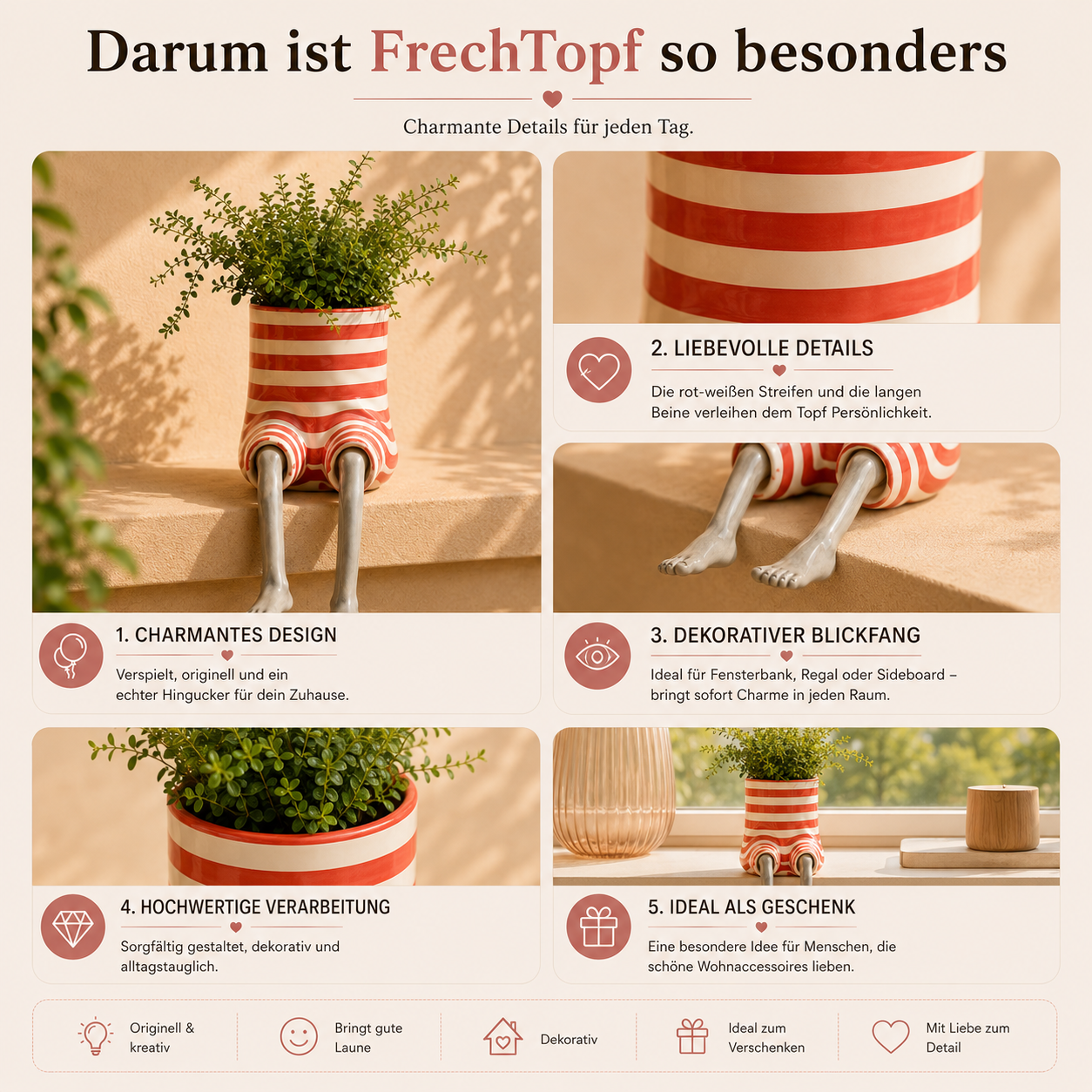 FrechTopf – der Pflanzentopf mit Persönlichkeit