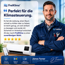 Carica l'immagine nel visualizzatore di Gallery, FreiKlima Pro – Condizionatore portatile e riscaldamento senza installazione | 2-in-1 | Fino a 51 m²
