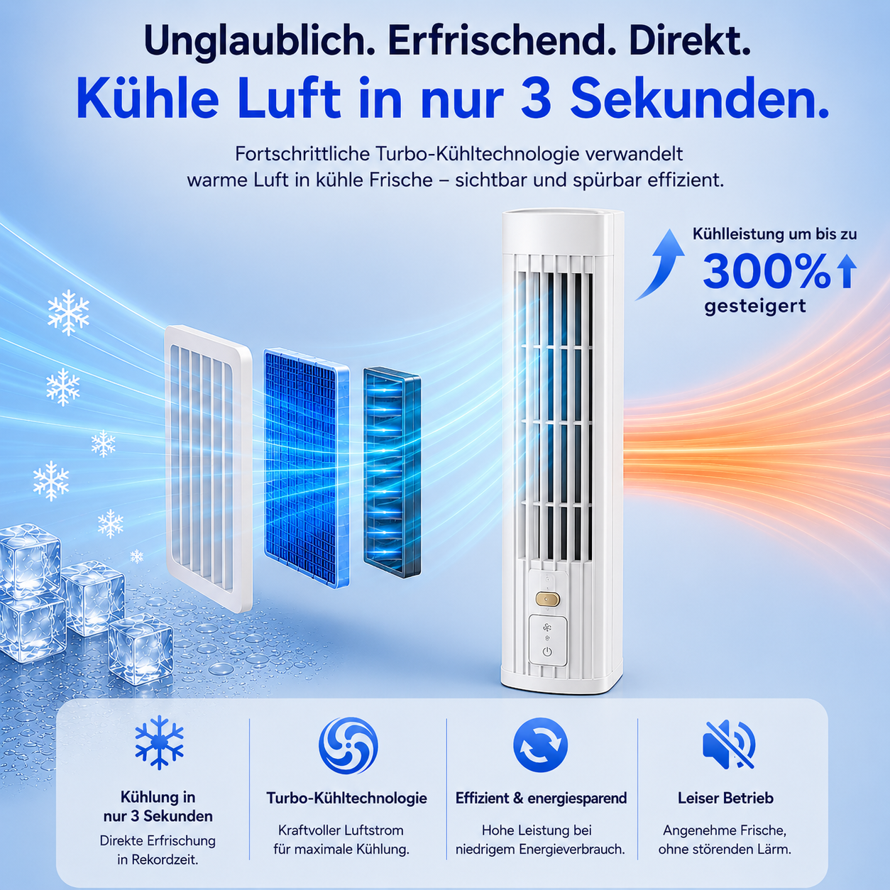 HomeCooler Ultra - Mobile Klimaanlage – Keine Installation nötig | Kühlt sofort mit einem Druck