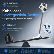 Carica l'immagine nel visualizzatore di Gallery, ReinKraft Pro –  Kabelloser 2-in-1 Premium-Akku-Staubsauger starker Zyklon-Saugkraft
