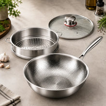 Lade das Bild in den Galerie-Viewer, Titan Multi-Schmorpfanne mit Dämpfeinsatz (28 cm)
