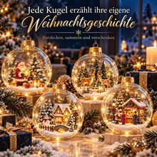 Lade das Bild in den Galerie-Viewer, WinterWunder – leuchtende 3D-Weihnachtskugel mit Miniaturwelt

