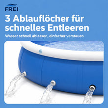 Lade das Bild in den Galerie-Viewer, Frei Splash – Aufblasbarer Aufstellpool für Garten &amp; Terrasse

