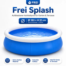 Lade das Bild in den Galerie-Viewer, Frei Splash – Aufblasbarer Aufstellpool für Garten &amp; Terrasse
