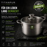 TitanPur Pro – Beschichtungsfreier Titan-Topf ohne PFAS & PTFE | 24 cm